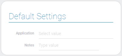Default settings of create items API node