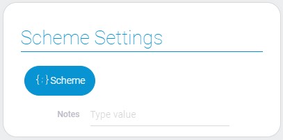 Settings of JSON scheme