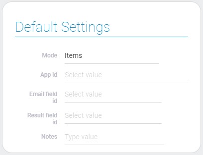 Items mode settings
