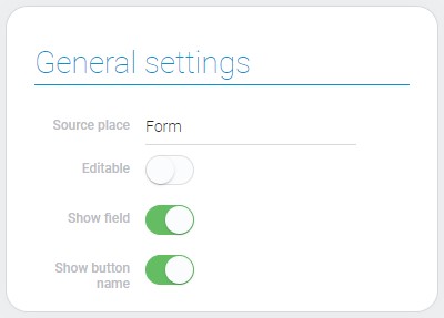 General settings of add items style