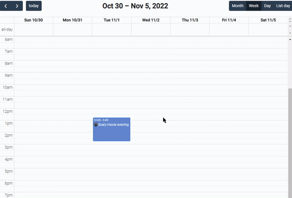 Week calendar