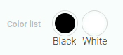 Operation of the color list element