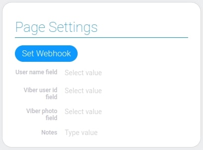 Setting of viber chat
