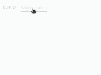 Use the duration element