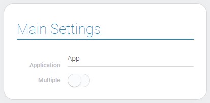 Main settings of field element