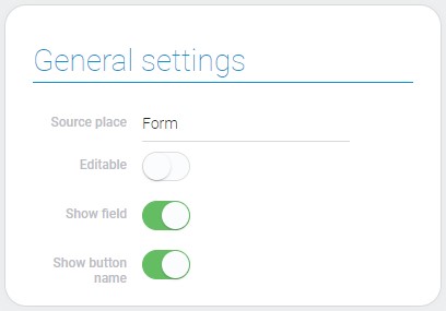 General settings of import CSV element