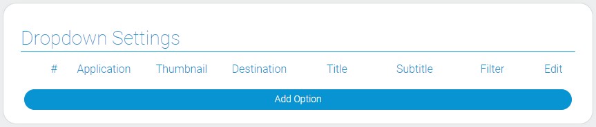 Settings of item remote update dropdown