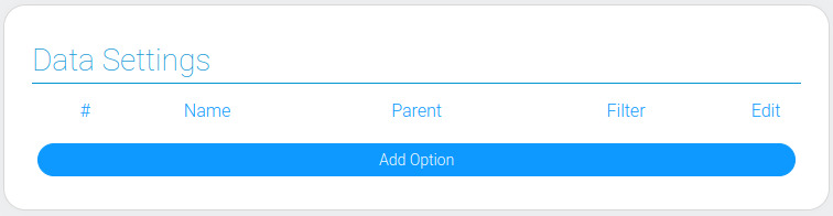 Settings of nested filter data