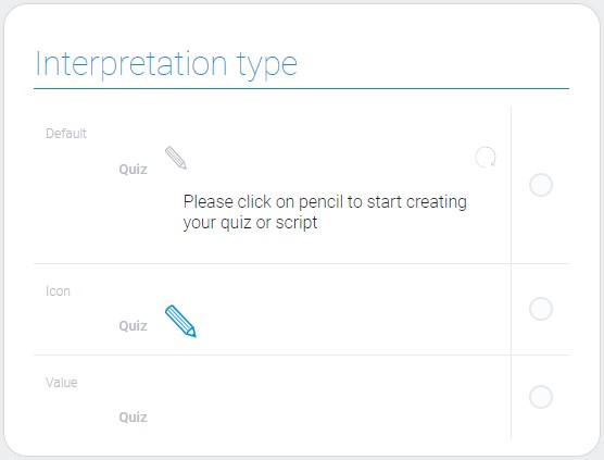 Types of quiz interpretation