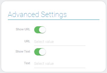 Advanced settings of slider element