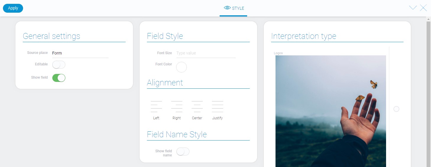 Style of slider element