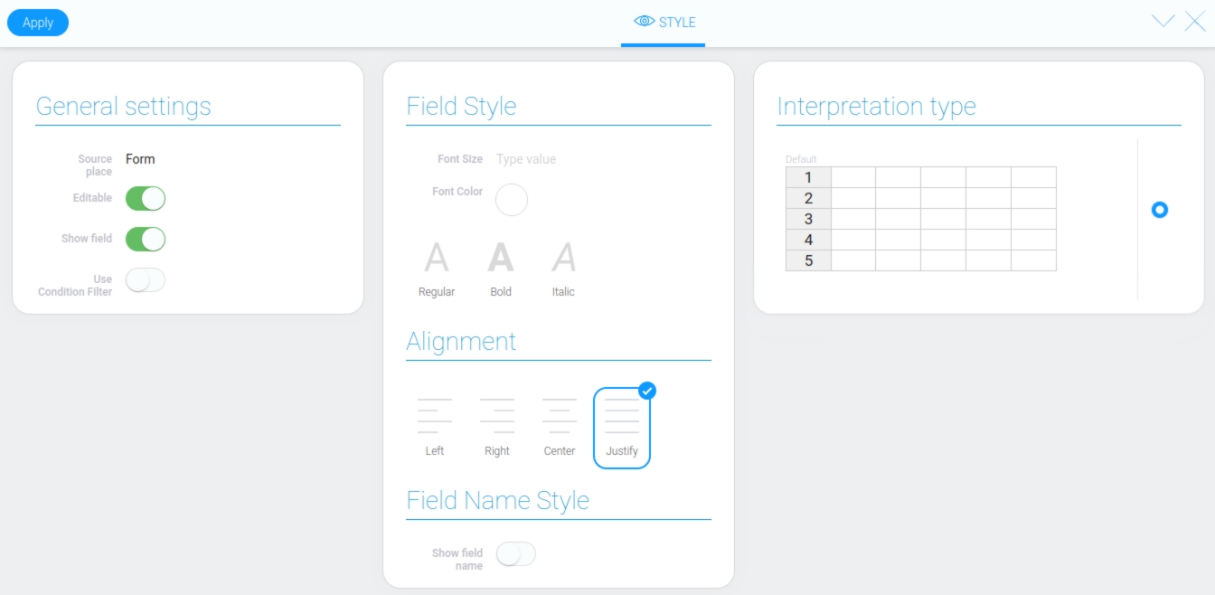 Style settings of the gh-element