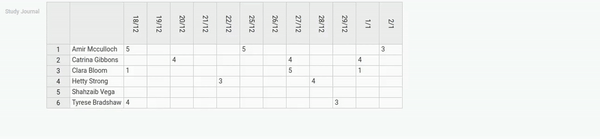 Using the item pagination