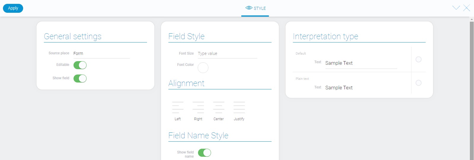 Text element style