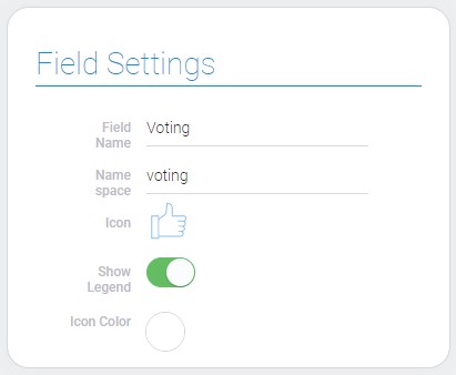 Settings of voting field