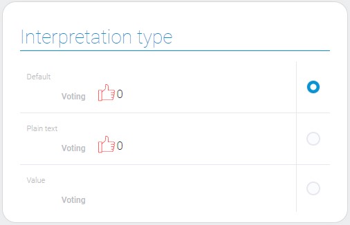Types of voting interpretation