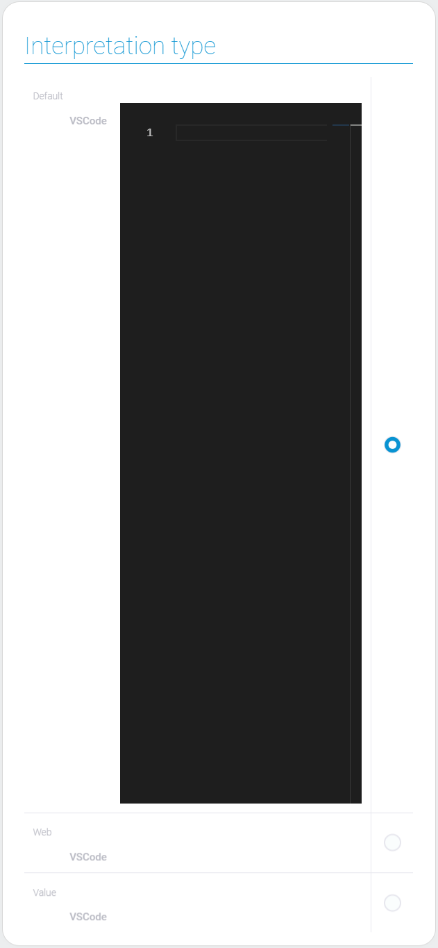 Types of VS code interpretation